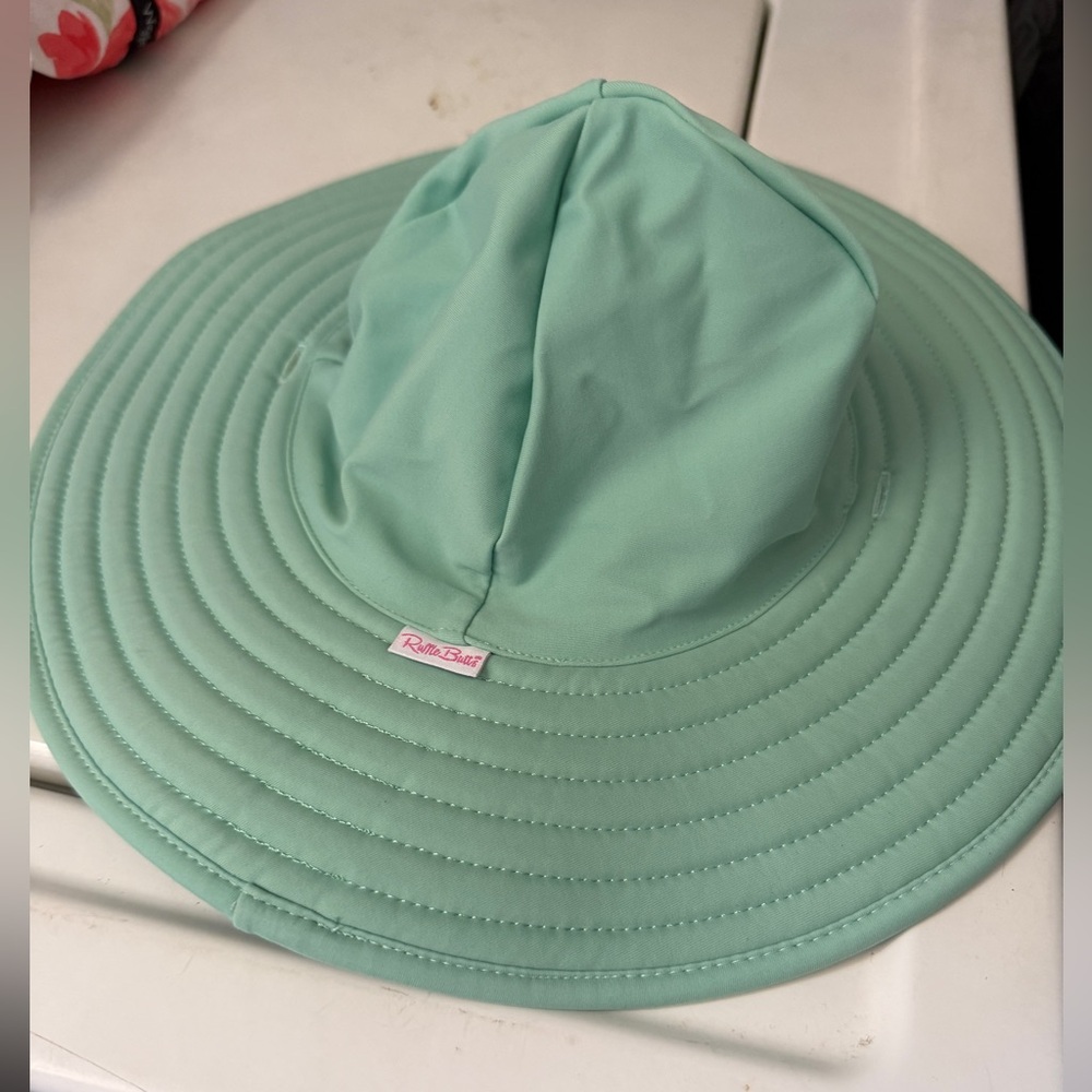 Ruffle Butts Mint Green Kids Sun Hat